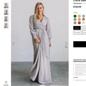 LYDIA GRAY MAXI DRESS